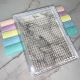 LASHPIRE® 5D Premade Fans XL Tray 0.07mm MIX LENGTH Pro-made Ready made 5D Premade Volume Fans Lash Tray